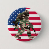 Bigfoot Sasquatch Camo Ronde Button 5,7 Cm (Voorkant)