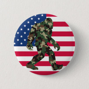 Bigfoot Sasquatch Camo Ronde Button 5,7 Cm