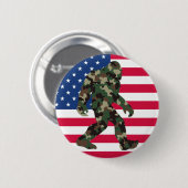 Bigfoot Sasquatch Camo Ronde Button 5,7 Cm (Voorkant /achterkant)
