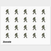 Bigfoot Sasquatch Camo Ronde Sticker (Vel)