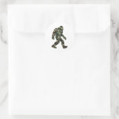 Bigfoot Sasquatch Camo Ronde Sticker (Tas)