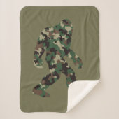 Bigfoot Sasquatch Camo Sherpa Deken (Voorkant)
