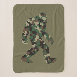 Bigfoot Sasquatch Camo Sherpa Deken