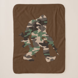 Bigfoot Sasquatch Camo Sherpa Deken