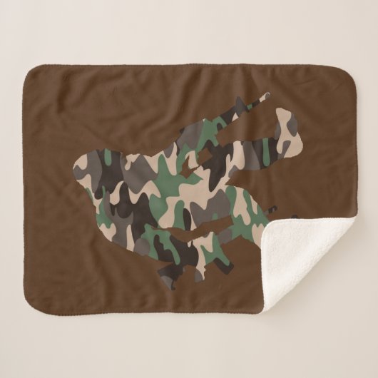 Bigfoot Sasquatch Camo Sherpa Deken (Voorkant (horizontaal))