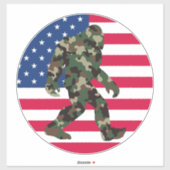 Bigfoot Sasquatch Camo Sticker (Vel)
