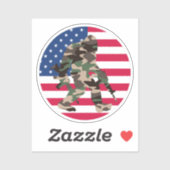 Bigfoot Sasquatch Camo Sticker (Vel)