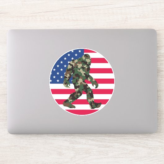 Bigfoot Sasquatch Camo Sticker (Computer)