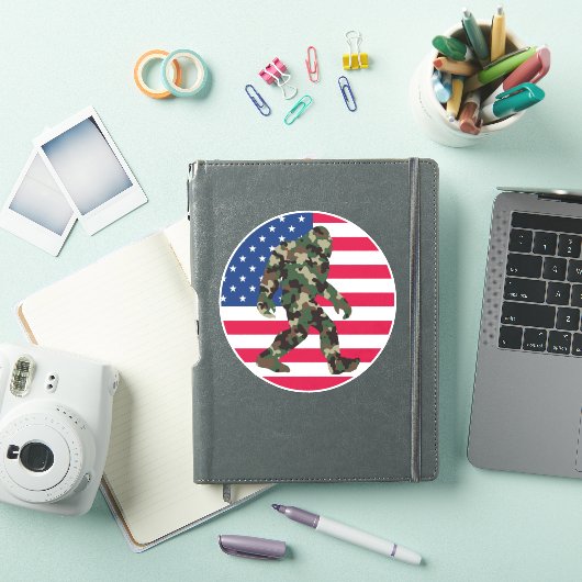 Bigfoot Sasquatch Camo Sticker (iPad Cover)