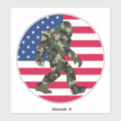 Bigfoot Sasquatch Camo Sticker (Vel)