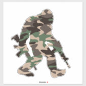 Bigfoot Sasquatch Camo Sticker (Vel)