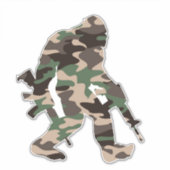 Bigfoot Sasquatch Camo Sticker (Voorkant)