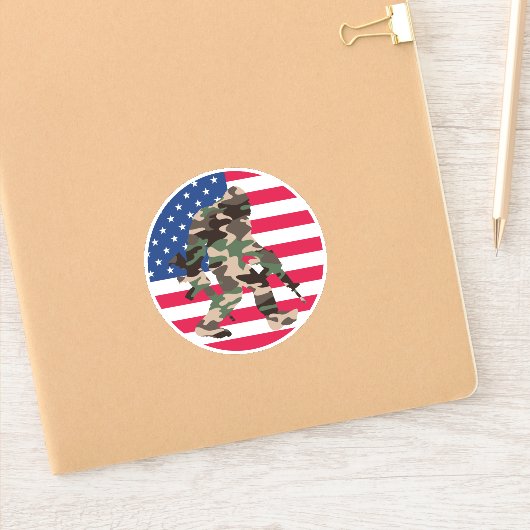 Bigfoot Sasquatch Camo Sticker (Notitieboek)