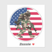 Bigfoot Sasquatch Camo Sticker (Vel)