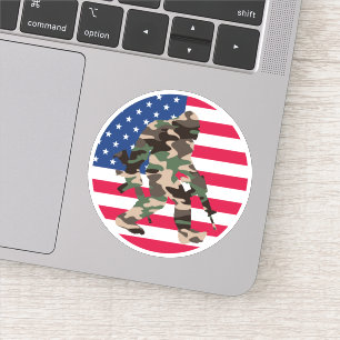 Bigfoot Sasquatch Camo Sticker