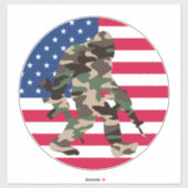 Bigfoot Sasquatch Camo Sticker (Vel)