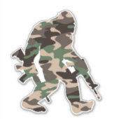 Bigfoot Sasquatch Camo Sticker (Voorkant)