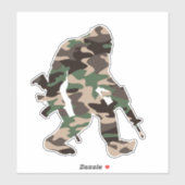 Bigfoot Sasquatch Camo Sticker (Vel)