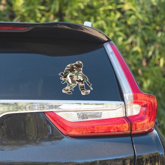 Bigfoot Sasquatch Camo Sticker (Auto Zijkant)