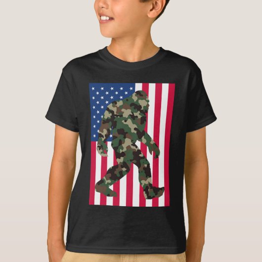Bigfoot Sasquatch Camo T-shirt (Voorkant)