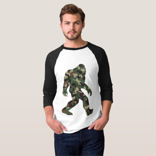 Bigfoot Sasquatch Camo T-shirt (Voorkant volledig)