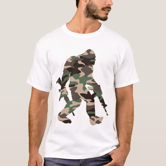 Bigfoot Sasquatch Camo T-shirt (Voorkant)