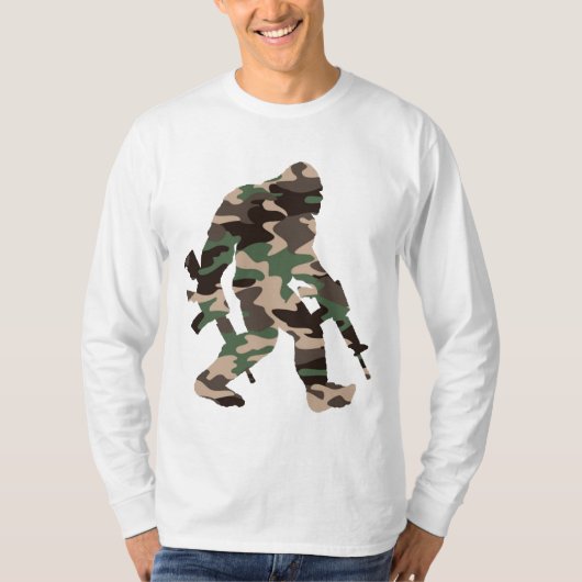 Bigfoot Sasquatch Camo T-Shirt (Voorkant)