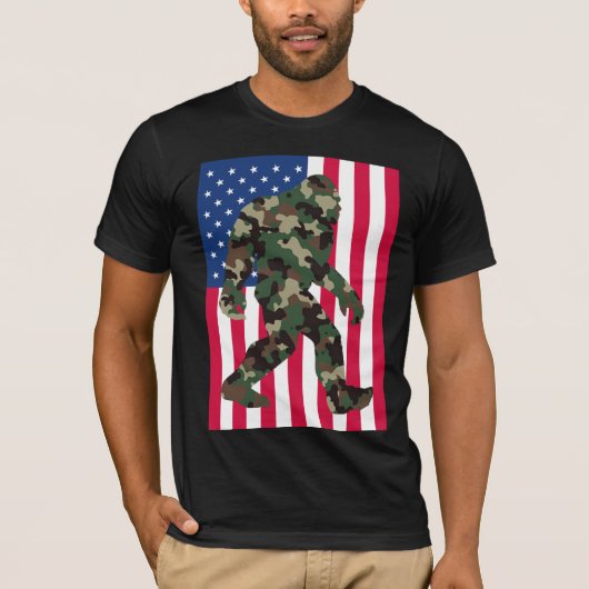 Bigfoot Sasquatch Camo T-shirt (Voorkant)