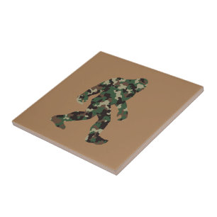 Bigfoot Sasquatch Camo Tegeltje