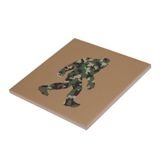 Bigfoot Sasquatch Camo Tegeltje (Zijkant)
