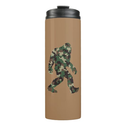 Bigfoot Sasquatch Camo Thermosbeker (Voorkant)
