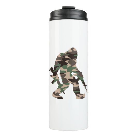 Bigfoot Sasquatch Camo Thermosbeker (Voorkant)