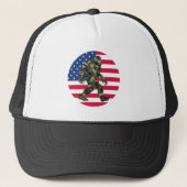 Bigfoot Sasquatch Camo Trucker Pet (Voorkant)