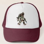 Bigfoot Sasquatch Camo Trucker Pet (Voorkant)