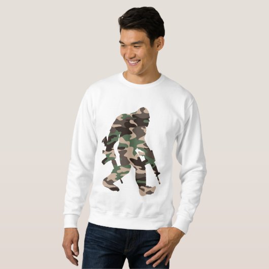 Bigfoot Sasquatch Camo Trui (Voorkant volledig)