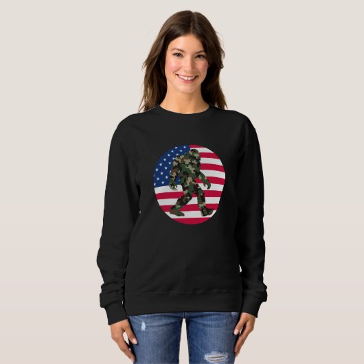 Bigfoot Sasquatch Camo Trui (Voorkant volledig)
