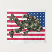 Bigfoot Sasquatch Camo Wandkleed (Voorkant (horizontaal))