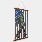 Bigfoot Sasquatch Camouflage  Hangend Wandkleed (Gebogen)