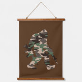 Bigfoot Sasquatch Camouflage Hangend Wandkleed (Voorkant)