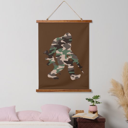 Bigfoot Sasquatch Camouflage Hangend Wandkleed (Slaapkamer)