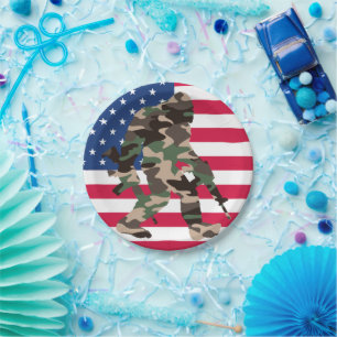 Bigfoot Sasquatch Camouflage Papieren Bordje