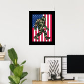 Bigfoot Sasquatch Camouflage Poster (Thuiskantoor)