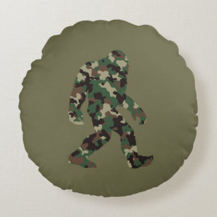 Bigfoot Sasquatch Camouflage Rond Kussen