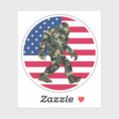 Bigfoot Sasquatch Camouflage Sticker (Vel)