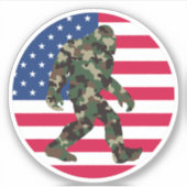 Bigfoot Sasquatch Camouflage Sticker (Voorkant)