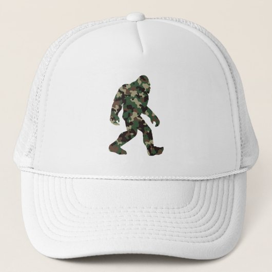Bigfoot Sasquatch Camouflage Trucker Pet (Voorkant)