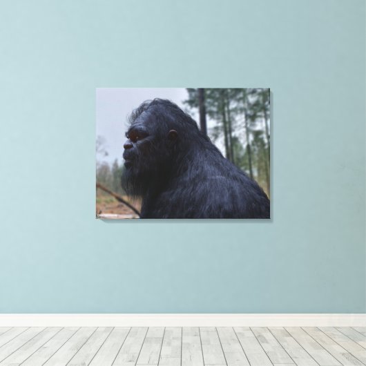 bigfoot, sasquatch, canvas afdruk (Insitu (Houten vloer))