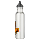 Bigfoot Sasquatch Carry Scary Pumpkin T shirt Waterfles (Rechts)