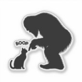 Bigfoot Sasquatch Cat Boop Sticker (Voorkant)