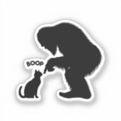 Bigfoot Sasquatch Cat Boop Sticker (Voorkant)